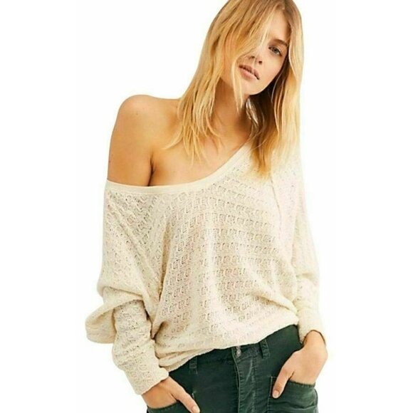 Free people  Women's Thien’s Hacci Sweater Top - Picture 1 of 9